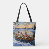Labrador Retriever Weihnachtsboot Urlaub Tasche (Rückseite)