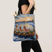 Labrador Retriever Weihnachtsboot Urlaub Tasche (Von Nahem)