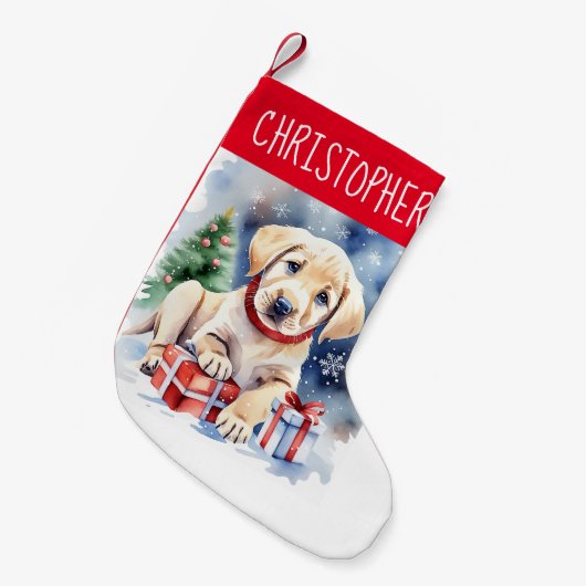 Labrador Retriever Weihnachtsgeschenke für Hunde Kleiner Weihnachtsstrumpf (Vorderansicht (hängend))