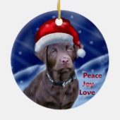 Labrador Retriever Weihnachtsgeschenke Ornament (Hinten)
