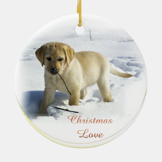 Labrador Retriever Weihnachtsgeschenke Ornament (Hinten)