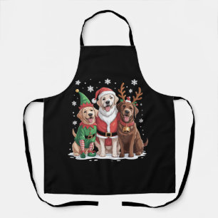 Labrador Retriever Weihnachtshunde Santa Reindeer Schürze