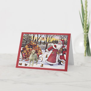 Labrador Retriever Weihnachtskarte Santa Bears7 Feiertagskarte