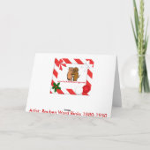 Labrador Retriever Weihnachtskarte Vintag Feiertagskarte (Rückseite)