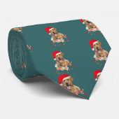 Labrador Retriever Weihnachtsmann Krawatte (Gerollt)