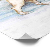 Labrador Retriever Weihnachtsmannmütze drucken Poster (Ecke)