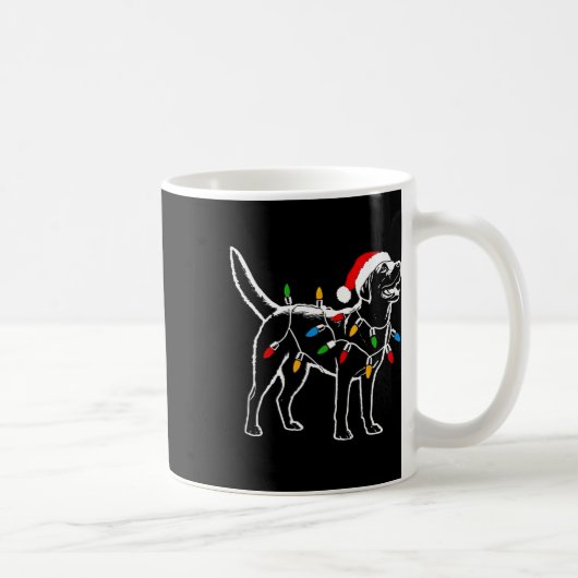 Labrador Retriever Weihnachtsmannmütze Weihnachten Kaffeetasse (Rechts)