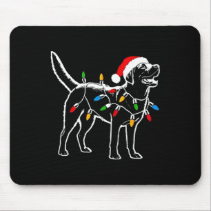 Labrador Retriever Weihnachtsmannmütze Weihnachten Mousepad