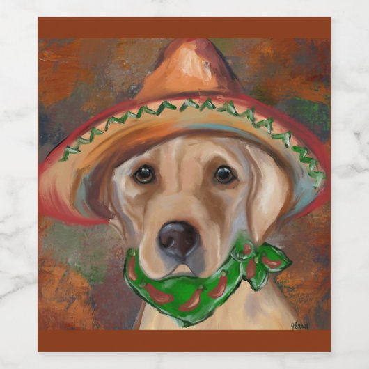 LABRADOR RETRIEVER WEINETIKETT (Einzelnes Label)