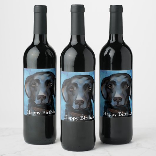 Labrador Retriever Weinetikett (Flaschen)
