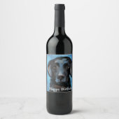 Labrador Retriever Weinetikett (Vorderseite)