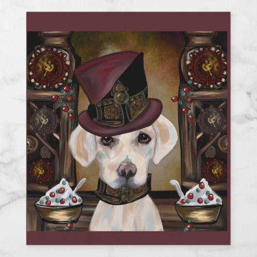 Labrador Retriever Weinetikett (Einzelnes Label)