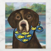 Labrador Retriever Weinetikett (Einzelnes Label)