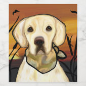 Labrador Retriever Weinetikett (Einzelnes Label)
