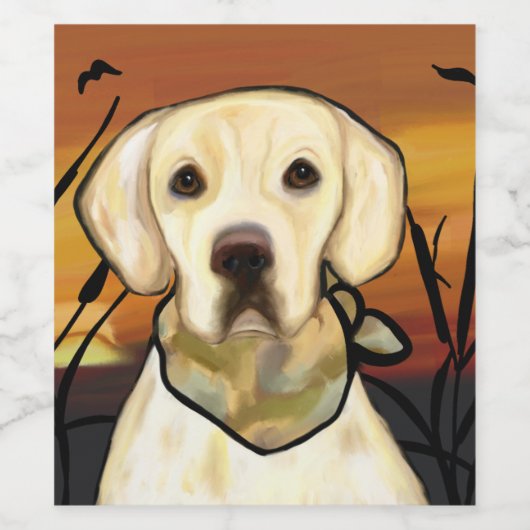 Labrador Retriever Weinetikett (Einzelnes Label)