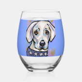 Labrador Retriever Weinglas Ohne Stiel (Vorderseite)