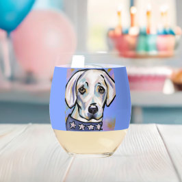 Labrador Retriever Weinglas Ohne Stiel