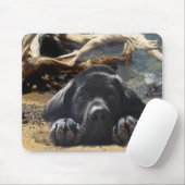 Labrador retriever-Welpe auf Strand Mousepad (Mit Mouse)