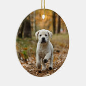 Labrador Retriever Welpe Keramik Ornament (Rechts)