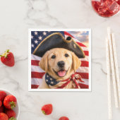 Labrador Retriever-Welpe mit Dreispitz Serviette (Beispiel)