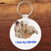 Labrador Retriever Welpe Schlüsselanhänger (Vorderseite)