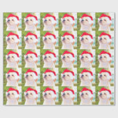 Labrador retriever-Welpen-WeihnachtsPackpapier Geschenkpapier (Flach)