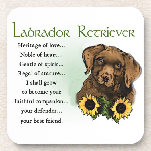 Labrador Retriever Welpenheritage Geschenke Untersetzer (Vorderseite)