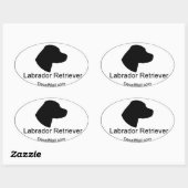 Labrador Retriever Window Decal Ovaler Aufkleber (Blatt)