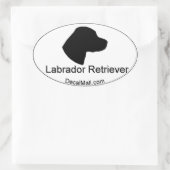 Labrador Retriever Window Decal Ovaler Aufkleber (Tasche)