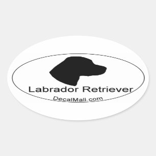 Labrador Retriever Window Decal Ovaler Aufkleber