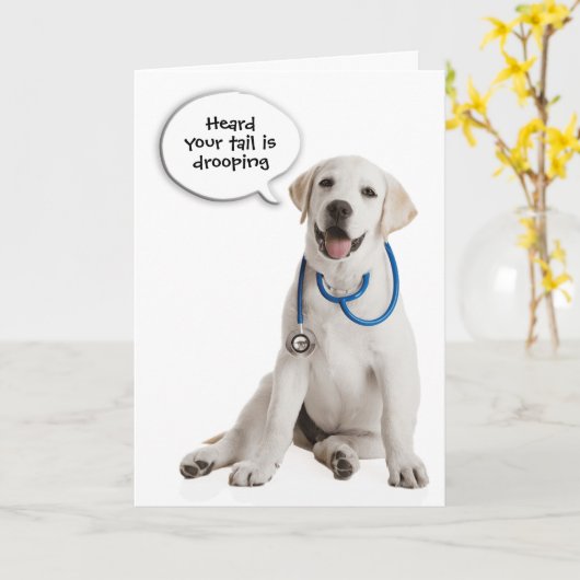 Labrador Retriever wird bald gut Karte (Gelbe Blume)