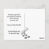 Labrador Retriever Withe Stethoscope Postkarte (Rückseite)