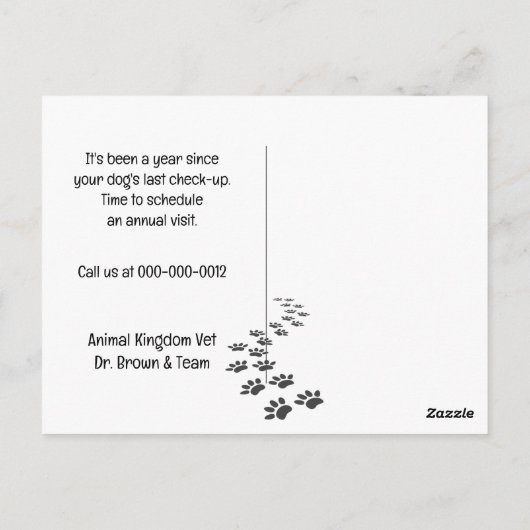 Labrador Retriever Withe Stethoscope Postkarte (Rückseite)