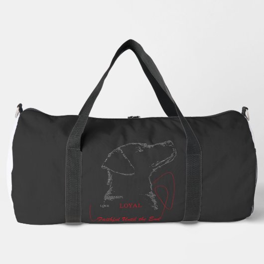 Labrador Retriever Wortkunst Duffle Bag (Vorderseite)