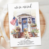 Labrador Retriever Yellow Dog Patriotic Pet Moving Ankündigung