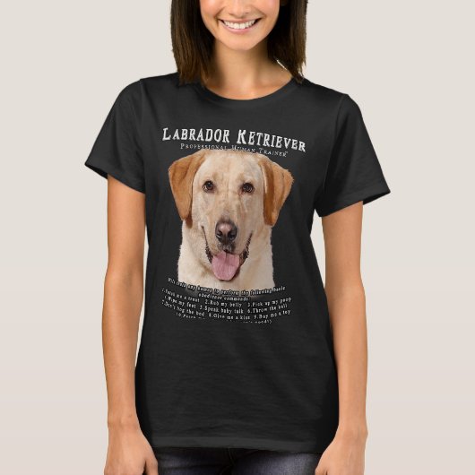 Labrador Retriever Yellow Owner Human Trainer T-Shirt (Vorderseite)