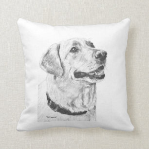 Labrador-Retriever-Zeichnen Kissen