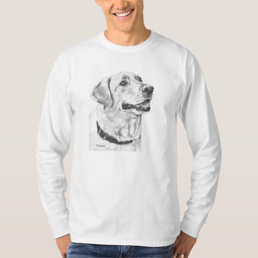 Labrador-Retriever-Zeichnen T-Shirt (Vorderseite)