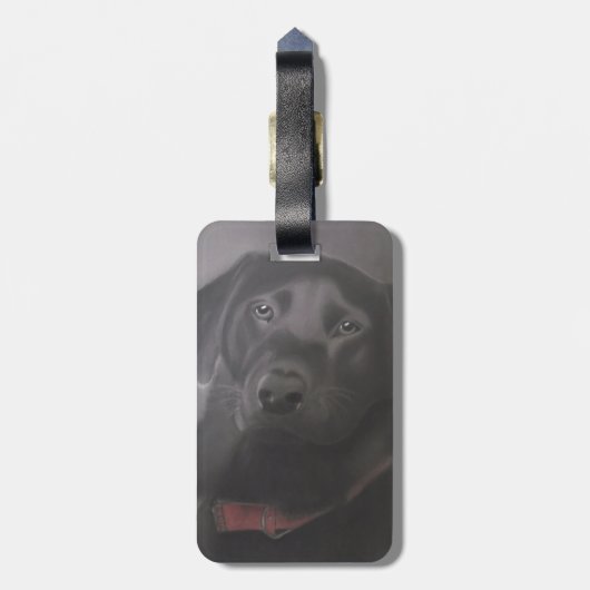 Labrador Retriever Zeichnend Gepäckanhänger (Rückseite vertikal)