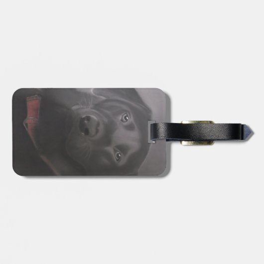 Labrador Retriever Zeichnend Gepäckanhänger (Rückseite horizontal)