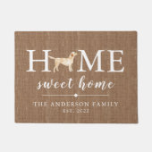 Labrador Retriever Zuhause Sweet Zuhause Doormat Fußmatte (Vorderseite)