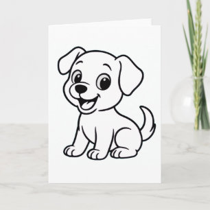 Labrador Retriever zum Ausmalen Karte