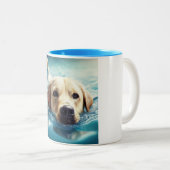 Labrador Retriever Zweifarbige Tasse (VorderseiteRechts)