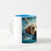 Labrador Retriever Zweifarbige Tasse (Vorderseite Links)