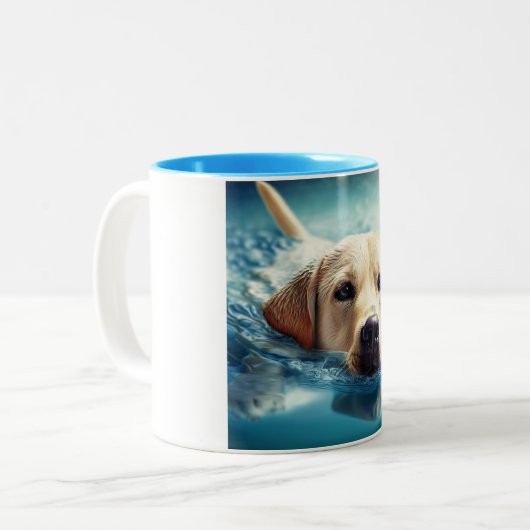 Labrador Retriever Zweifarbige Tasse (Vorderseite Links)