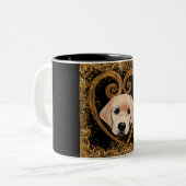 Labrador Retriever Zweifarbige Tasse (Vorderseite Links)