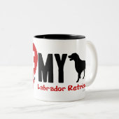 Labrador retriever zweifarbige tasse (VorderseiteRechts)