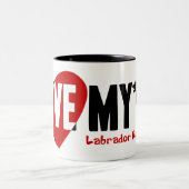 Labrador retriever zweifarbige tasse (Mittel)