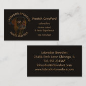 Labrador retrieverbrüter und -training visitenkarte (Vorne/Hinten)