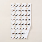 Labrador-RetrieverfarbSilhouetten Badhandtuch Set (Handtuch)